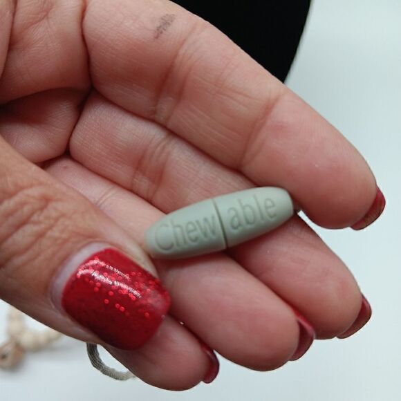 NWOT CHEWABLE CHARMS - The Collins Teething Necklace - Silicone/Beechwood/Satin - Picture 7 of 11